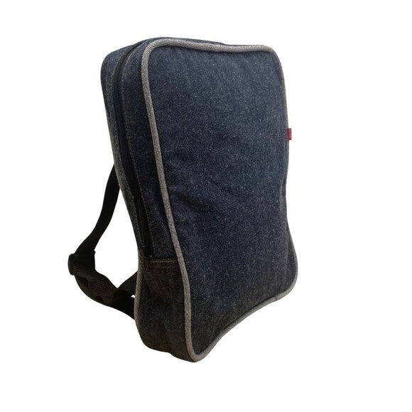 Levis Women’s Blue Denim With Suzan Briganti Inner Print Lining Backpack Sz M - Picture 4 of 13